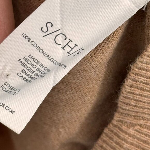 Cabi Womens Button-Down Cardigan Sweater Pockets size Small Tan 100% Cotton - Picture 7 of 12